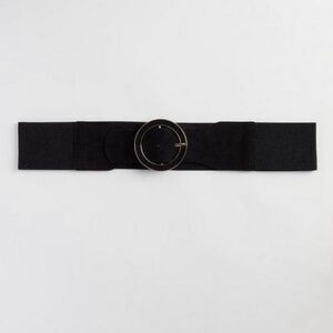 Torrid Black stretchy Belt with Round Buckle